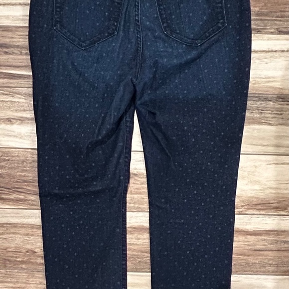 NYDJ Jeans Straight Leg Lift x Tuck Denim Tone on Tone Dots Size 16W Excellent - Picture 2 of 11